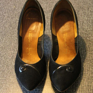 Vintage Socialites Suede Hi Heel Shoe 8.5, fit 7.5